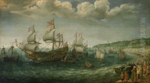 Embarkation of the Elector Palatine in the 'Prince Royal' at Margate, 25 April 1613