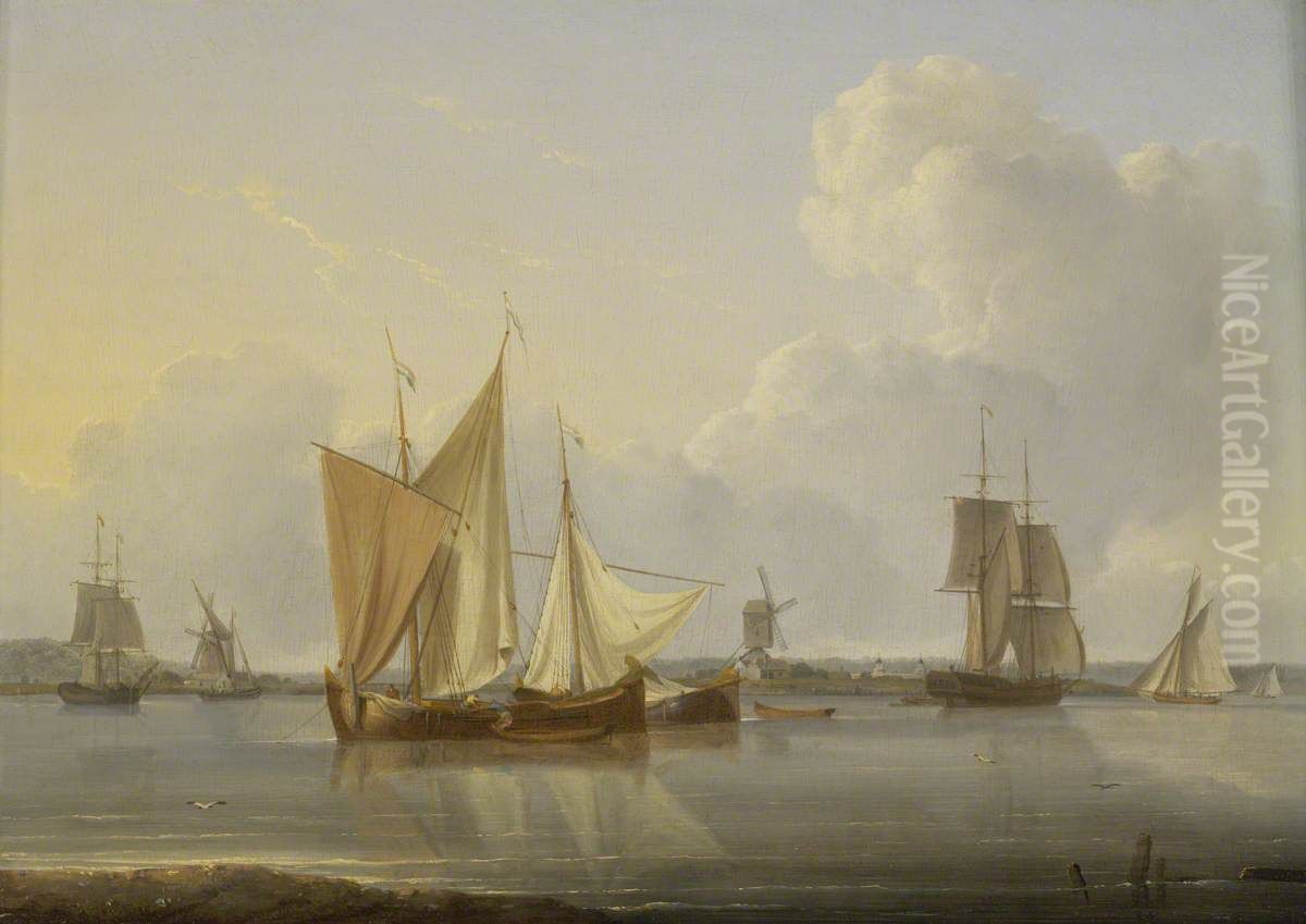 Limehouse Reach, London Oil Painting by William Anderson