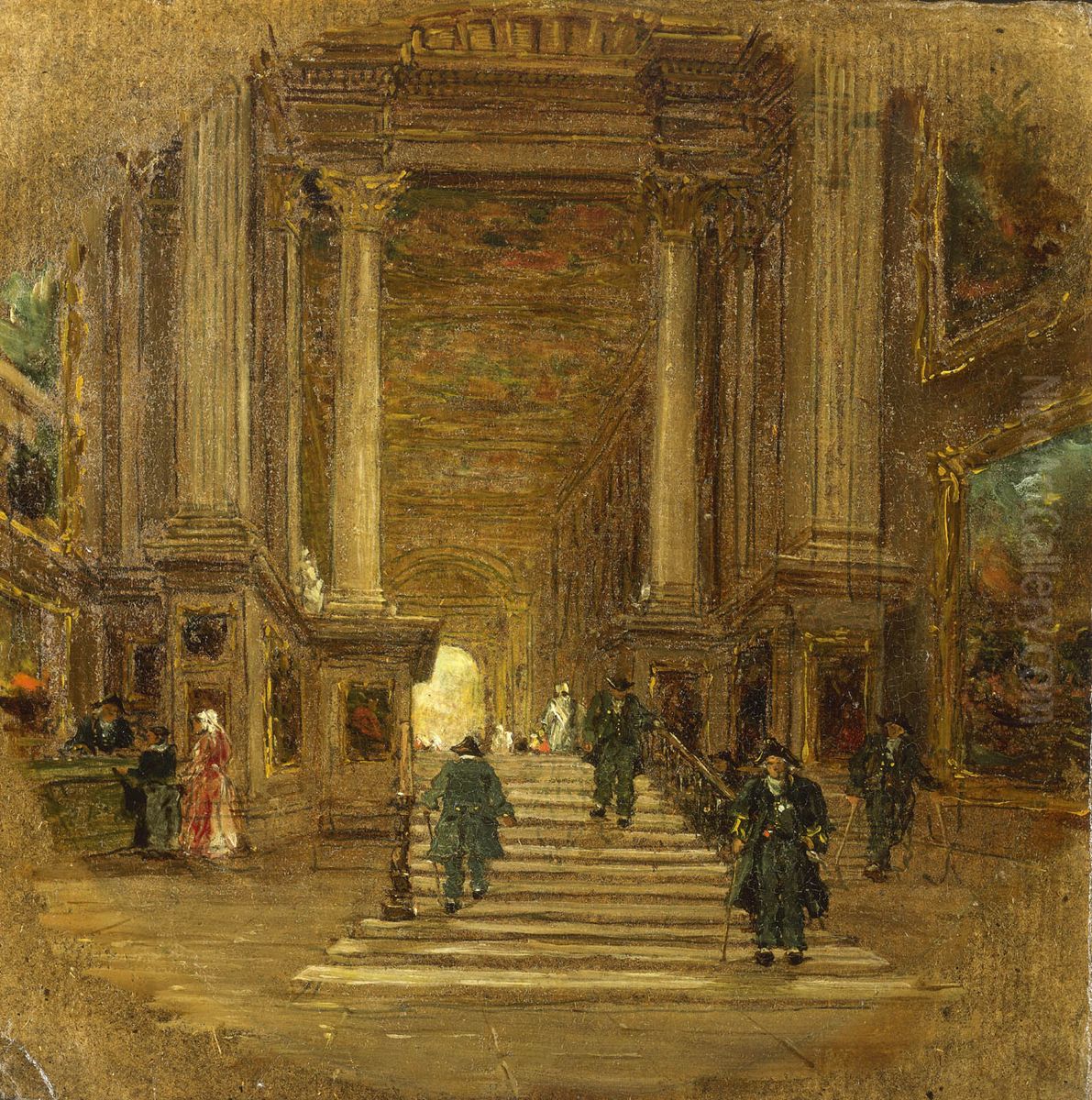 The Painted Hall at Greenwich Oil Painting by James Holland