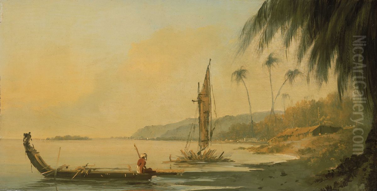 'View from Point Venus, Island of Otaheite [Tahiti]' Oil Painting by William Hodges