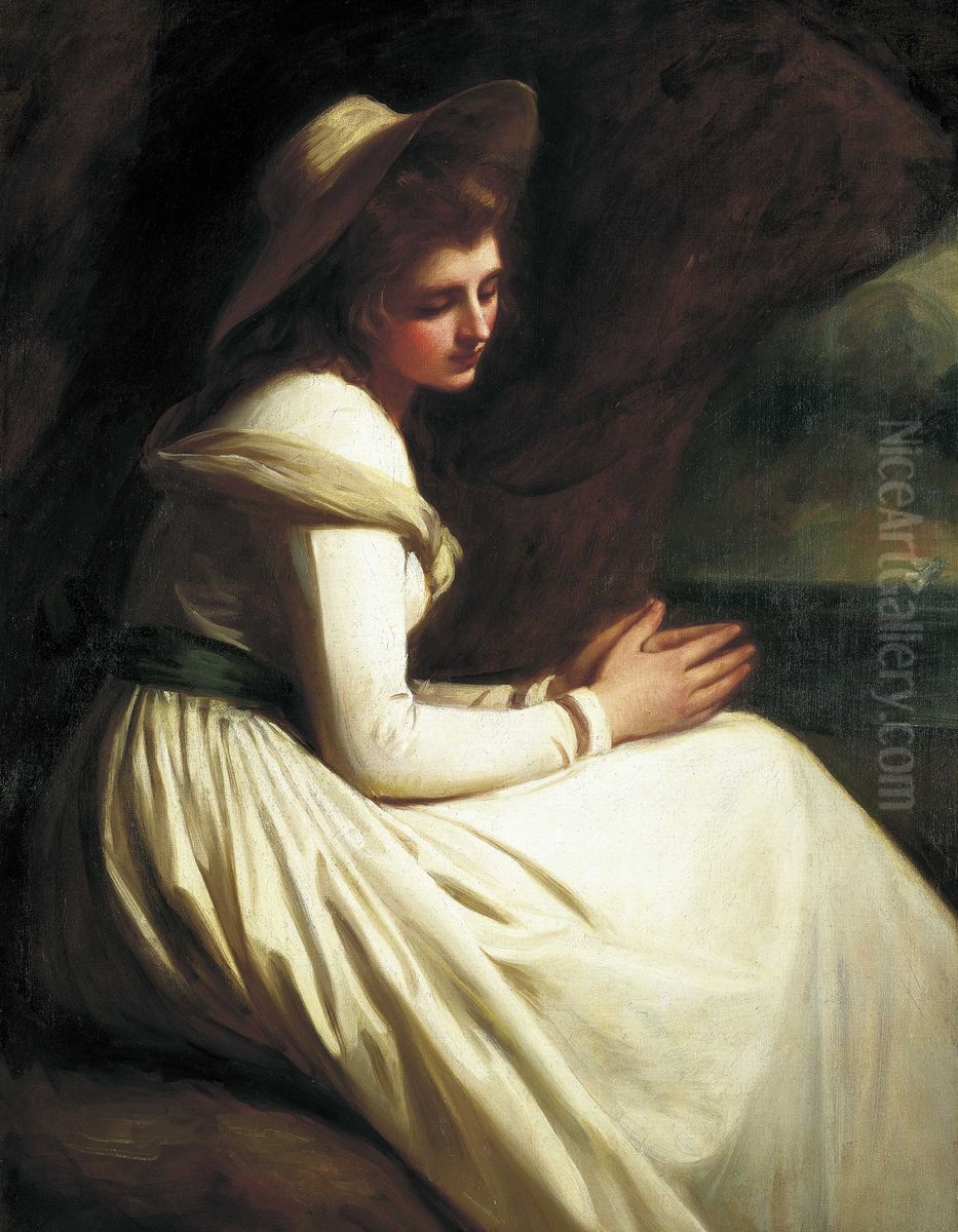 Emma Hart, later Lady Hamilton, 1765-1815 (also formerly known as 'Lady Hamilton as Ariadne') Oil Painting by George Romney