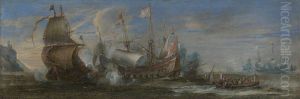 Action between Spanish and Dutch ships