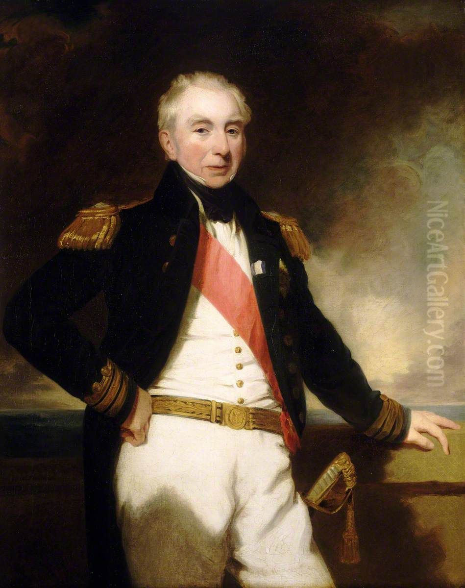 Admiral Sir Robert Stopford (1768-1847) Oil Painting by Frederick Richard Say