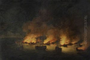 The Burning of the Turkish fleet in Chesme Bay, 7 July 1770 The Burning of the Turkish fleet in Chesme Bay, 7 July 1770