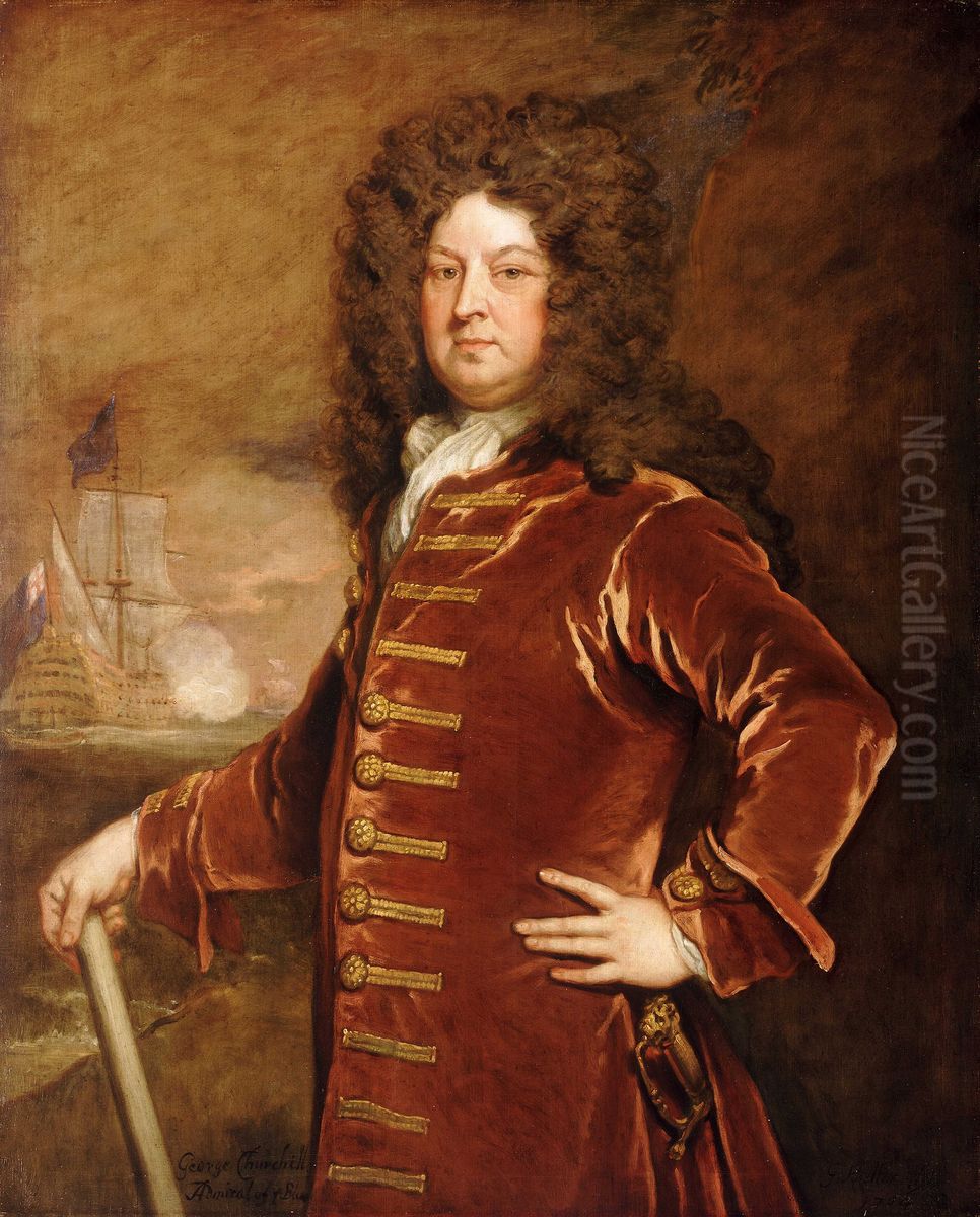 Admiral George Churchill (1654-1710) Oil Painting by Godfrey Kneller