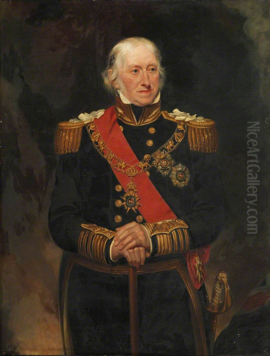 Admiral Sir Edward Campbell Owen (1771-1849) Oil Painting by Henry William Pickersgill