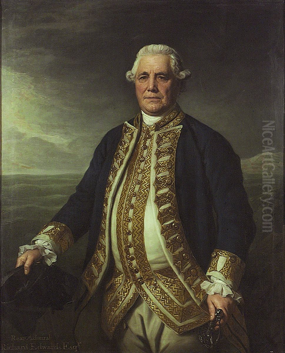Admiral Richard Edwards, d.1794 Oil Painting by Nathaniel Dance-Holland