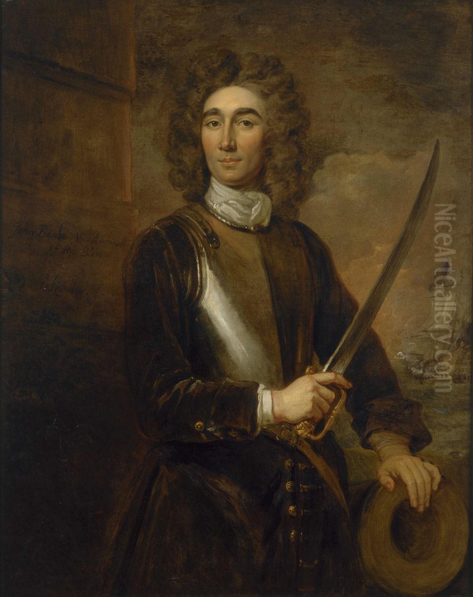 Vice-Admiral John Benbow, 1653-1702 Oil Painting by Godfrey Kneller