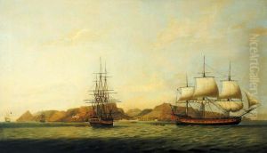 The East Indiaman 'Northumberland' off Saint Helena