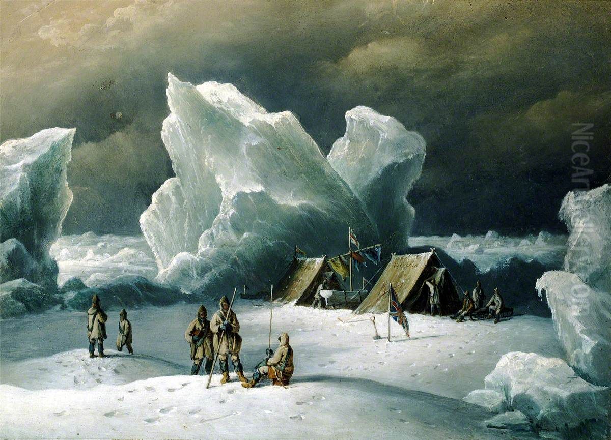 Captain Markham's most northerly encampment Oil Painting by Richard Bridges Beechey