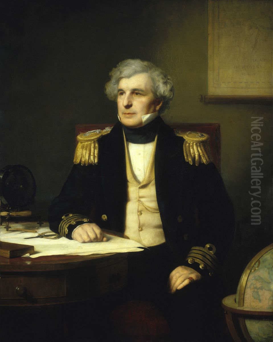 Captain Sir James Clark Ross, 1800-62 Oil Painting by Pearce, Stephen