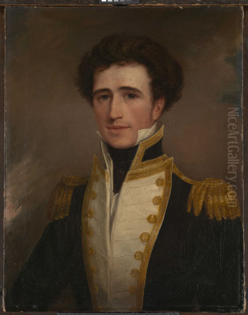 Captain Sir Charles Christopher Parker (1792-1869) Oil Painting by Thomas Uwins