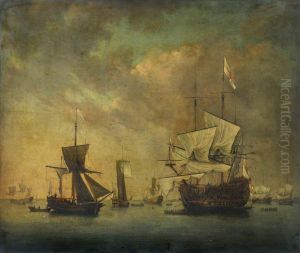 English squadron at anchor
