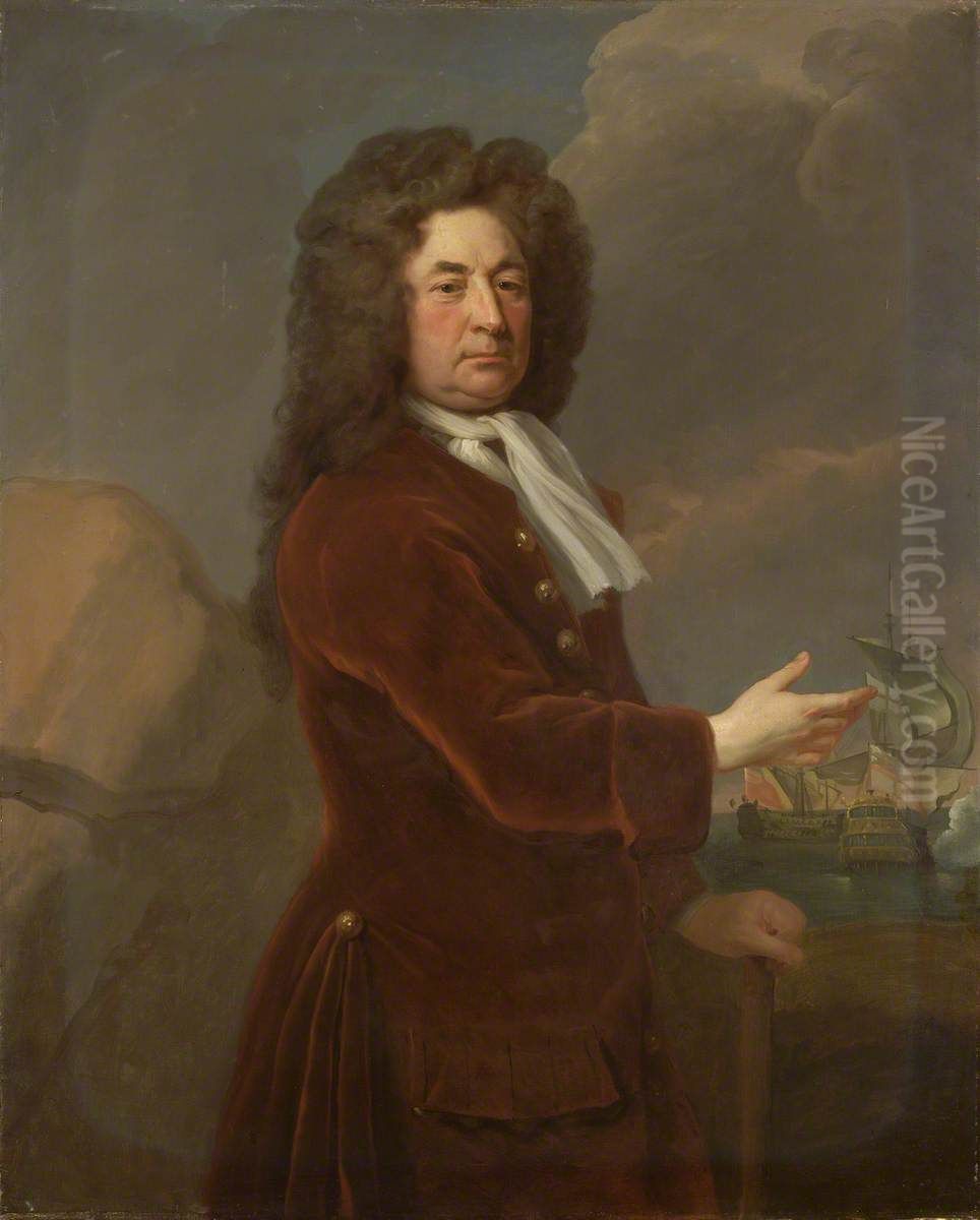 Rear-Admiral Sir William Whetstone, d. 1711 Oil Painting by Michael Dahl