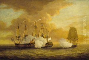 Action between HMS Lion and Elizabeth and the Du Teillay, 9 July 1745