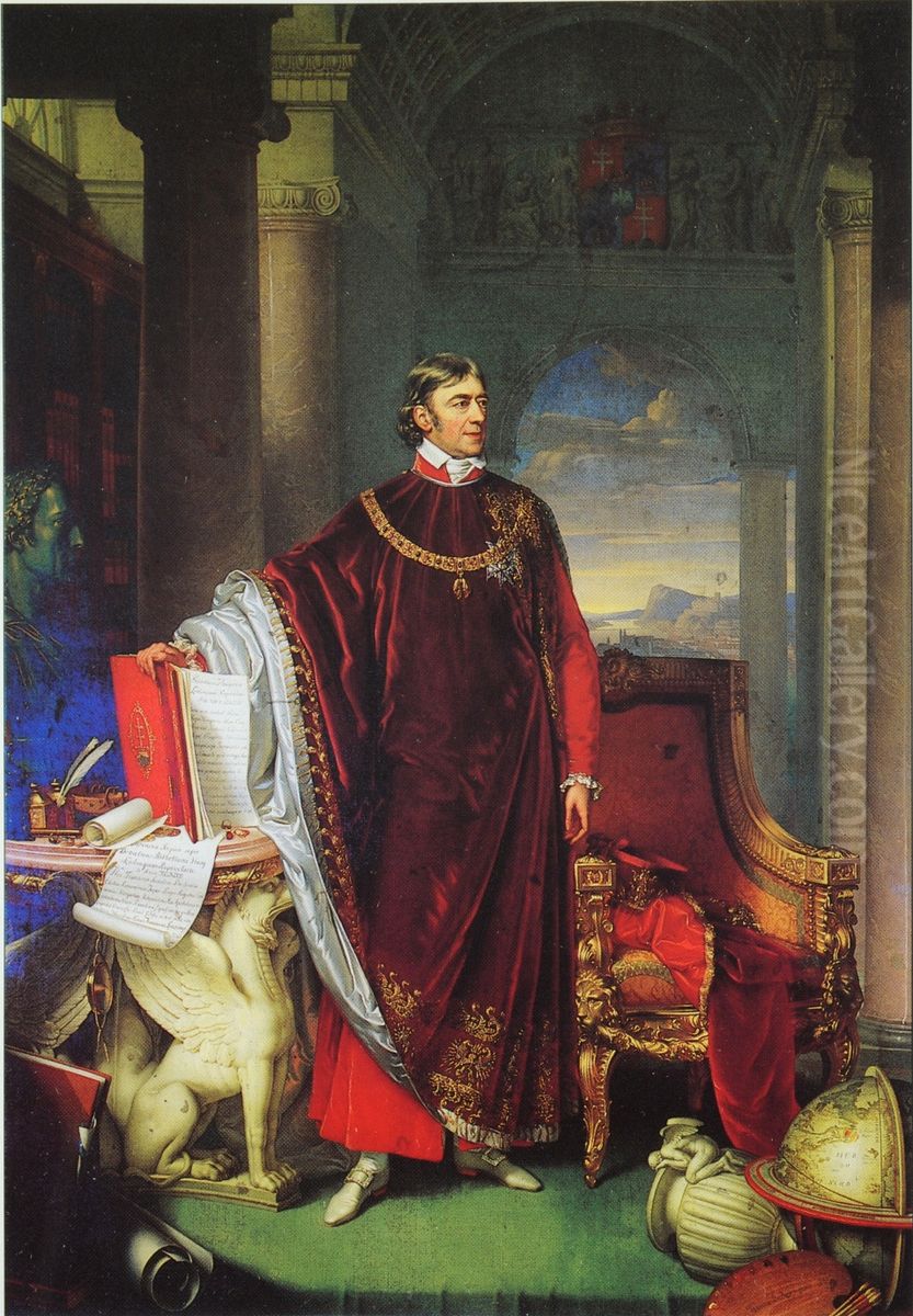 Count Ferenc Szechenyi Oil Painting by Johann Ender