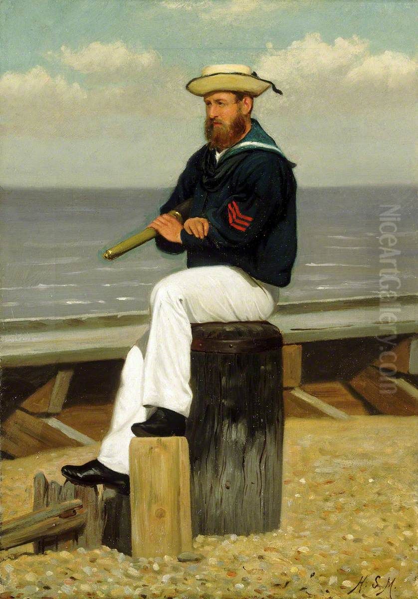 Sailor on look out, ca.1855 Oil Painting by Henry Stacy Marks