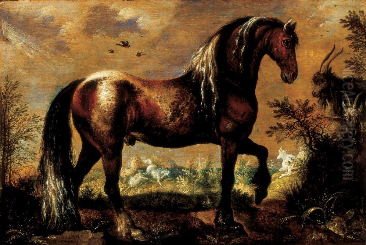 Landscape with a Horse Oil Painting by Roelant Savery