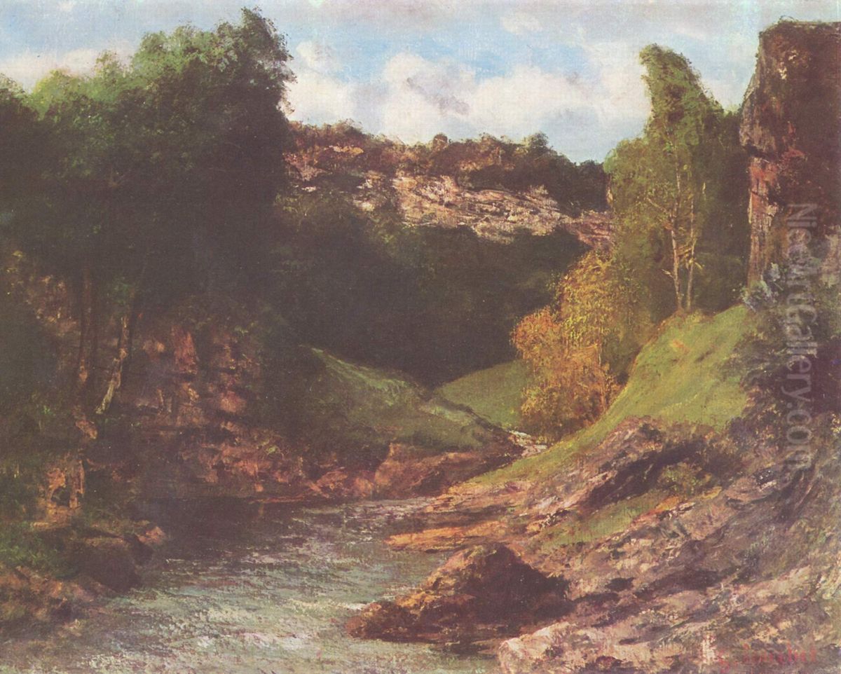 Felsenlandschaft Oil Painting by Gustave Courbet