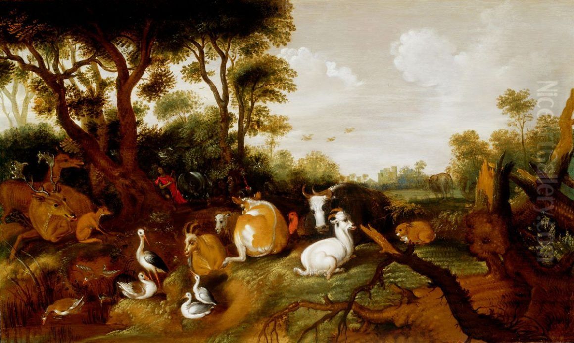 Orpheus Charming the Animals with his Music Oil Painting by Roelant Savery