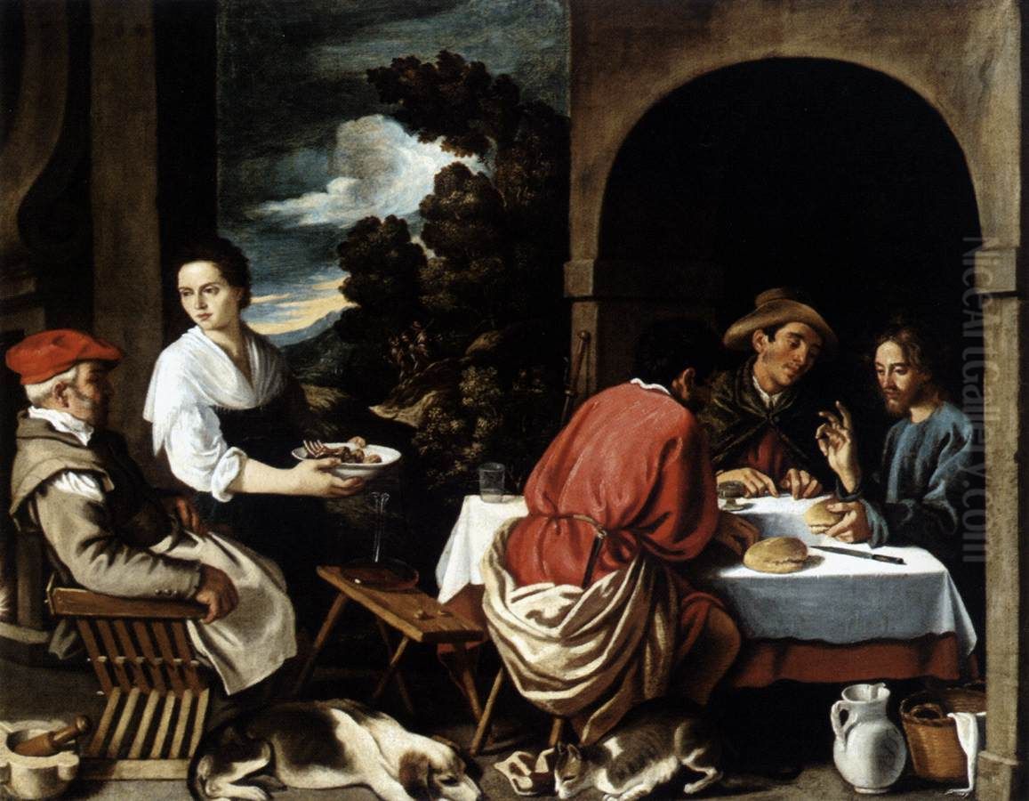 Supper at Emmaus Oil Painting by Pedro Orrente