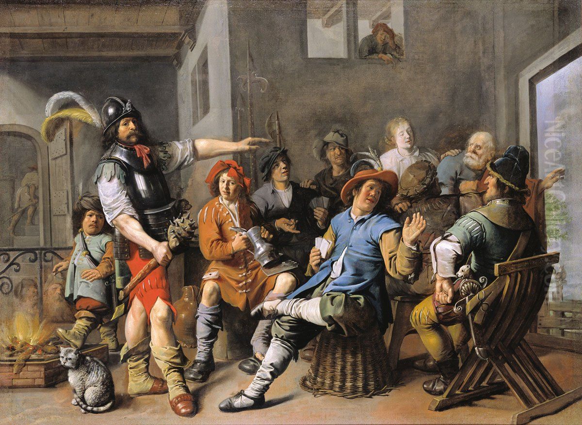Verleugnung Petri Oil Painting by Jan Miense Molenaer