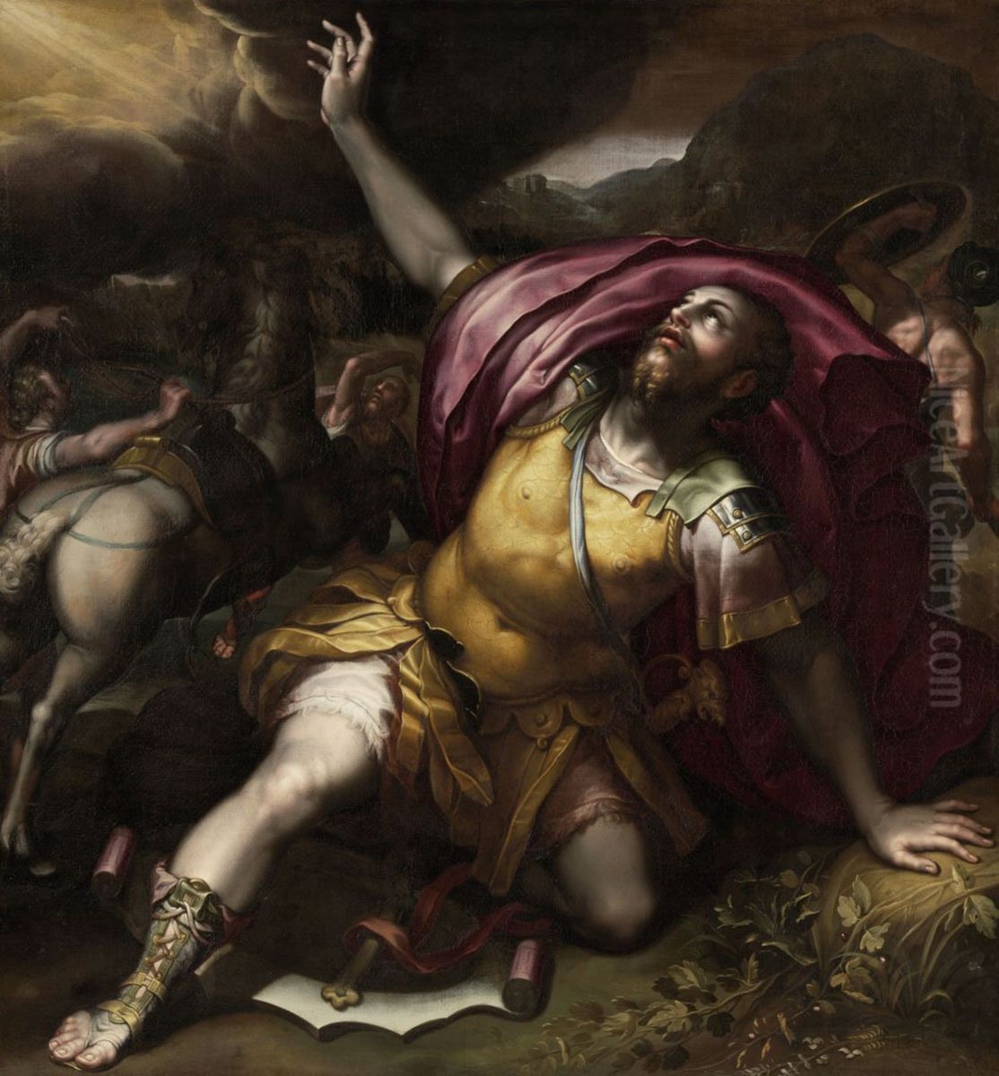 The Conversion of Paul Oil Painting by Denys Calvaert