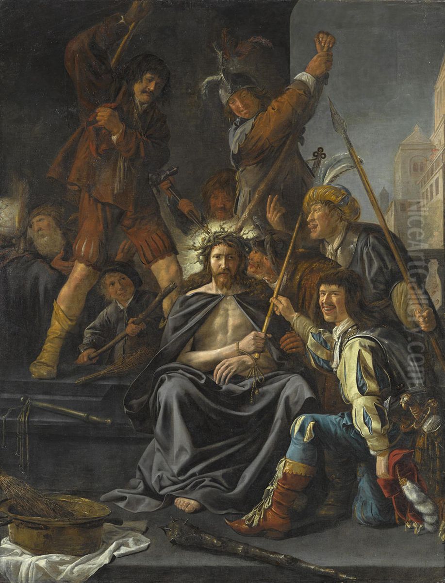 The Mocking of Christ Oil Painting by Jan Miense Molenaer