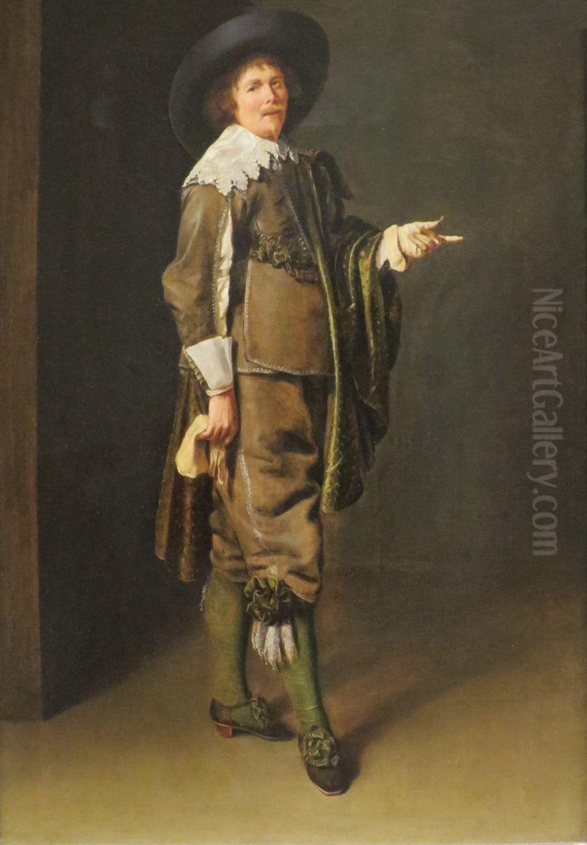 Portrait of an unknown man Oil Painting by Jan Miense Molenaer