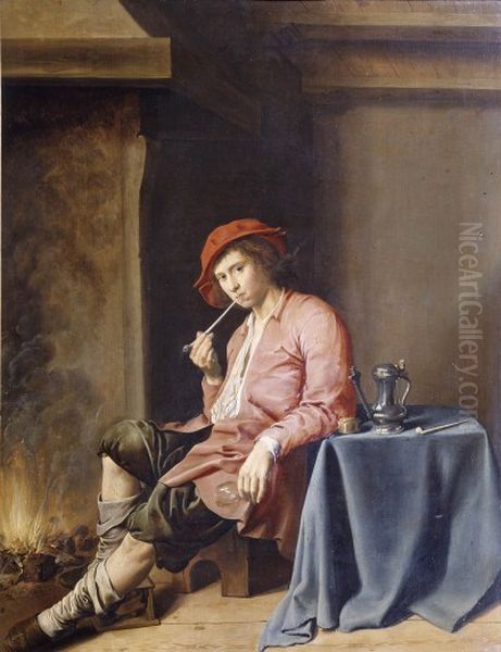 A Boy with a Pipe Oil Painting by Jan Miense Molenaer