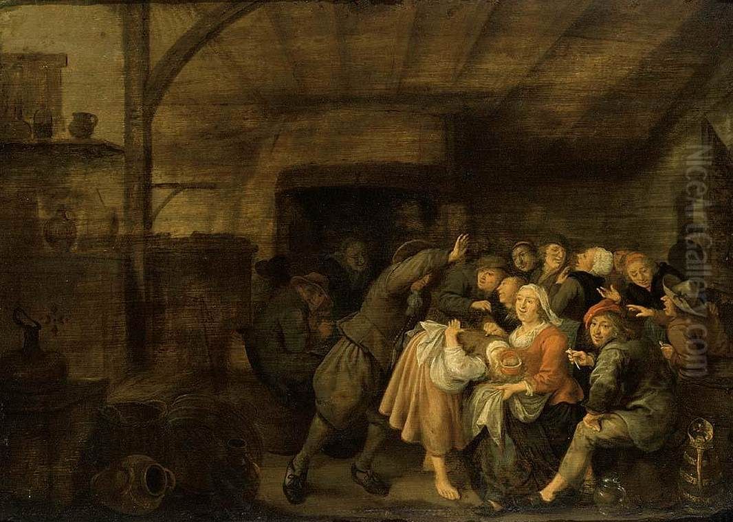 Peasants in an Inn Playing 