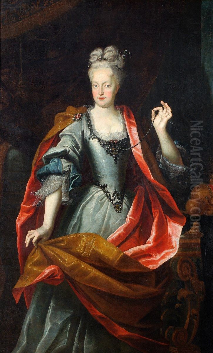 Portrait of Elisabeth Christine von Braunschweig-Wolfenbuttel Oil Painting by David Richter the Elder