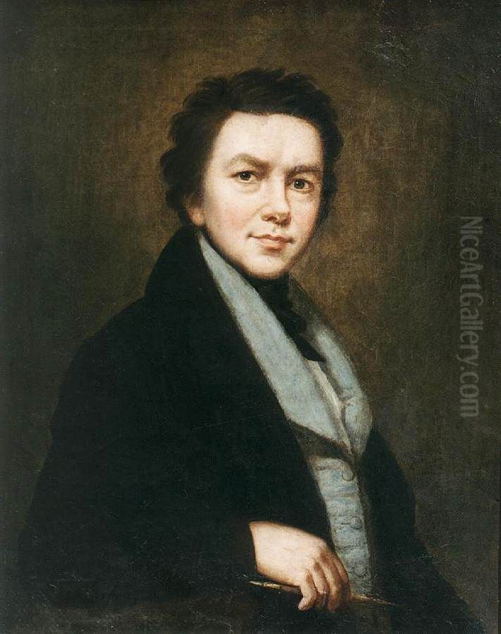 Portrait of a Man Oil Painting by Janos Rombauer