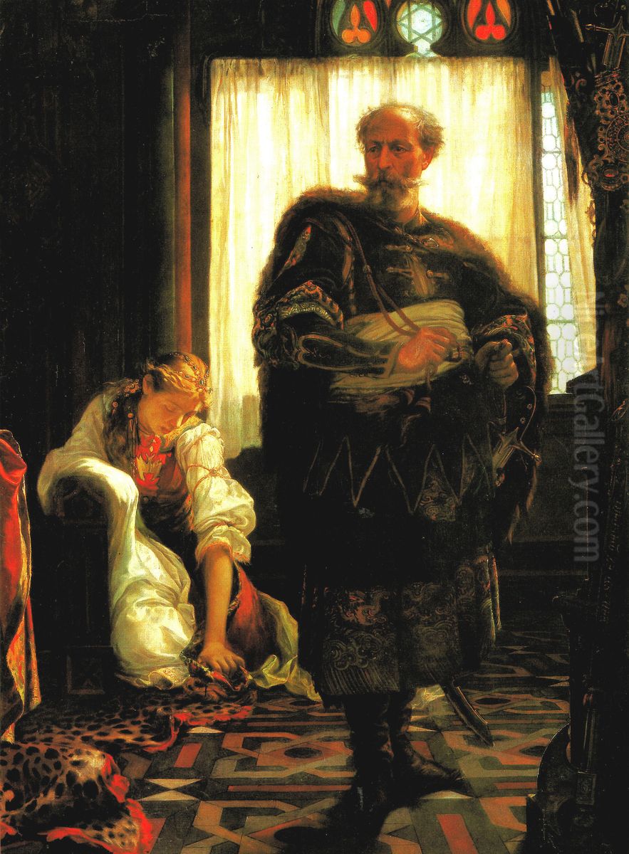 Felician Zach Oil Painting by Viktor Madarasz