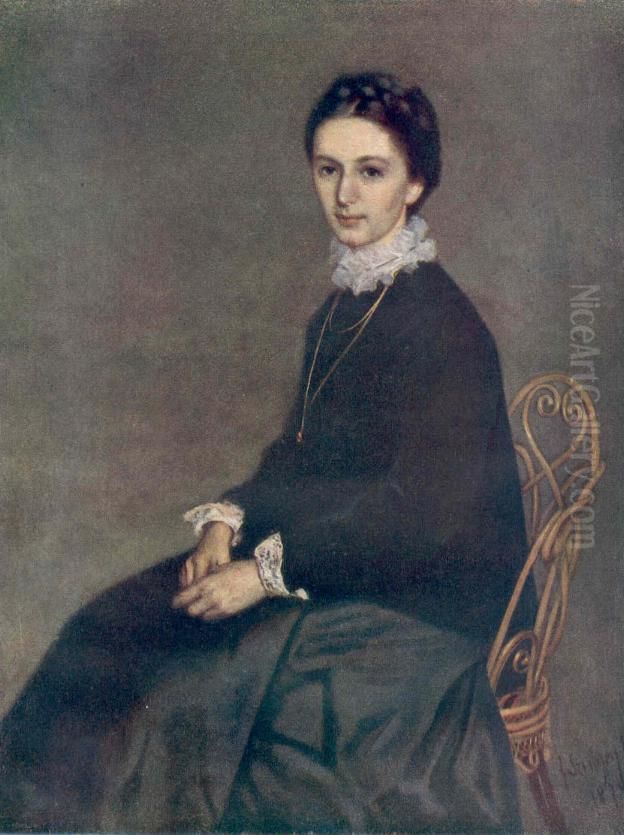 Woman' s portrait Oil Painting by Pal Szinyei Merse