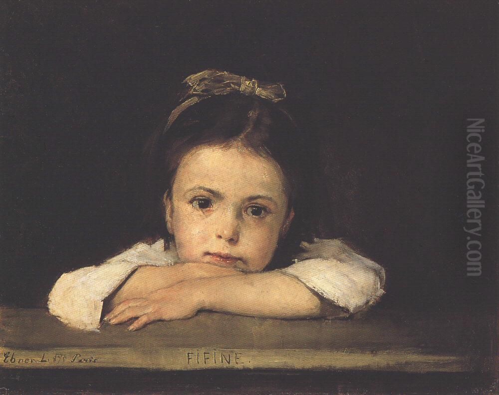 Fifine Oil Painting by Lajos Deak Ebner