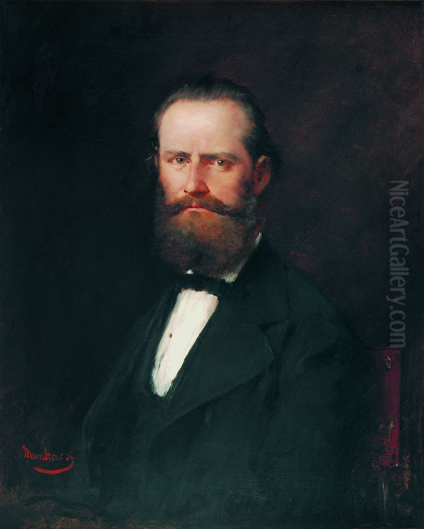 Portrait ofCharles Sedelmeyer Oil Painting by Mihaly Munkacsy