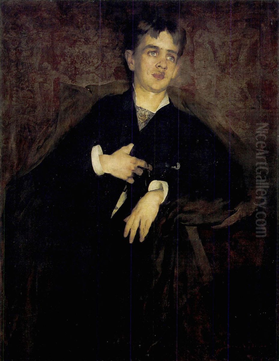 Portrait of Bertalan Karlovszky Oil Painting by Jeno Gyarfas