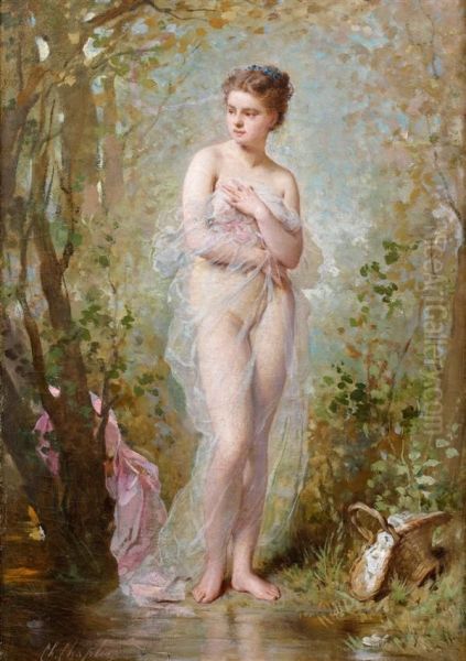 La Baigneuse Oil Painting by Charles Josua Chaplin