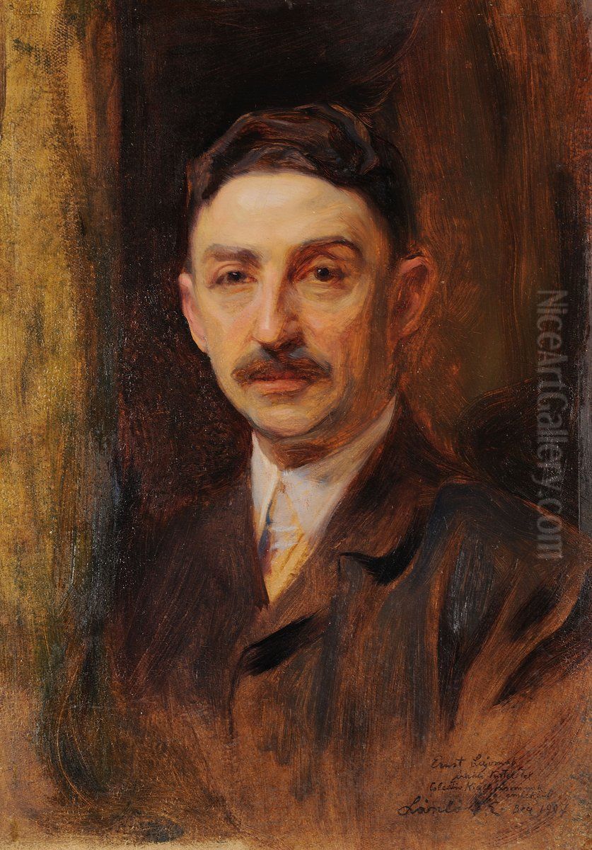 Ernst Lajos arckepe Oil Painting by Philip de Laszlo