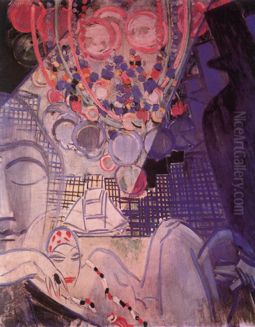 The Morphinist Oil Painting by Janos Vaszary