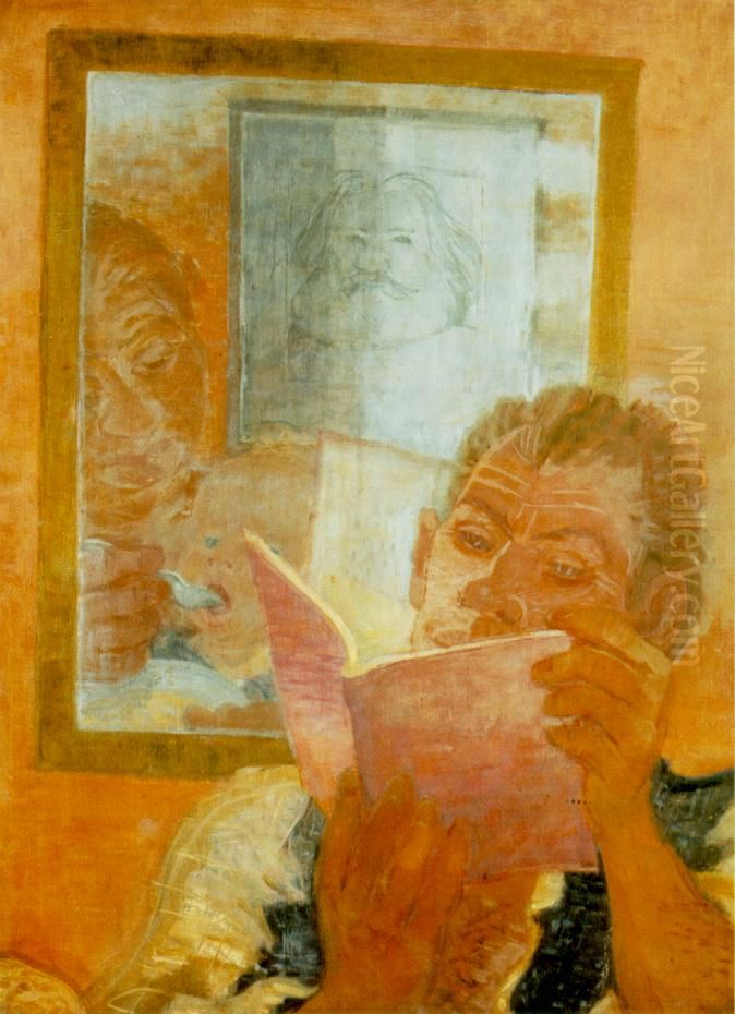 Three Generations Oil Painting by Gyula Derkovits