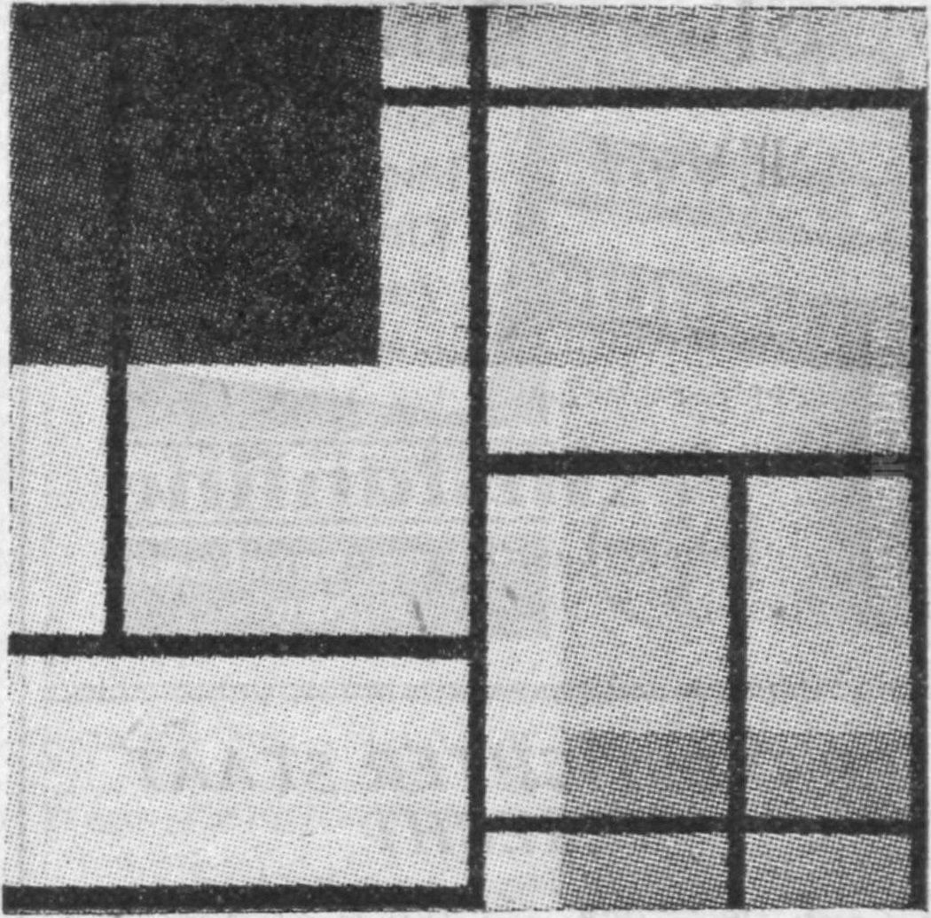 Simultaneous Composition Oil Painting by Theo van Doesburg