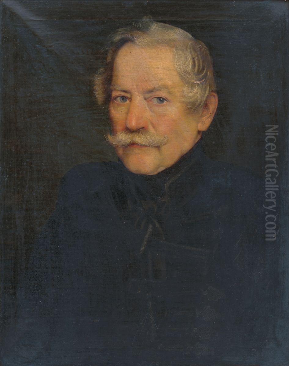 Podobizen starsieho muza Oil Painting by Theodor Sockl