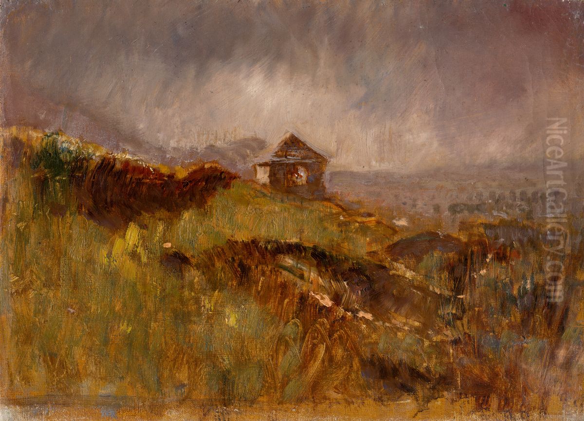 Opusteny dom Oil Painting by Laszlo Mednyanszky