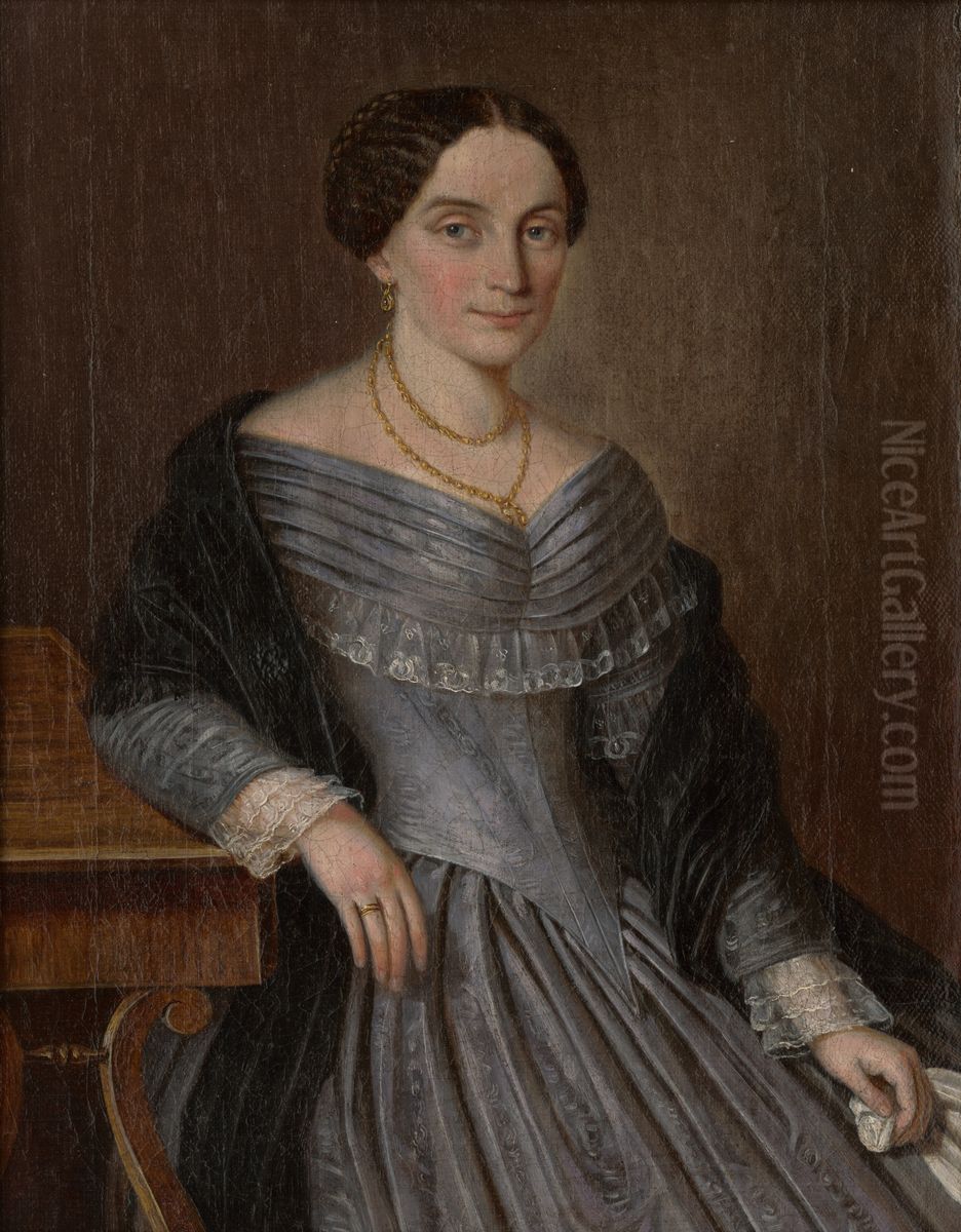 Podobizen Anny Makovickej Oil Painting by Peter Michal Bohun