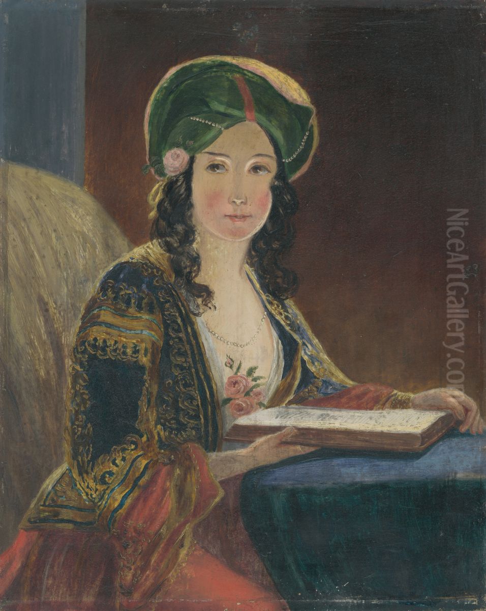 Mlada zena v orientalnom kroji (Die Morgenlanderin - kopia) Oil Painting by Friedrich von Amerling