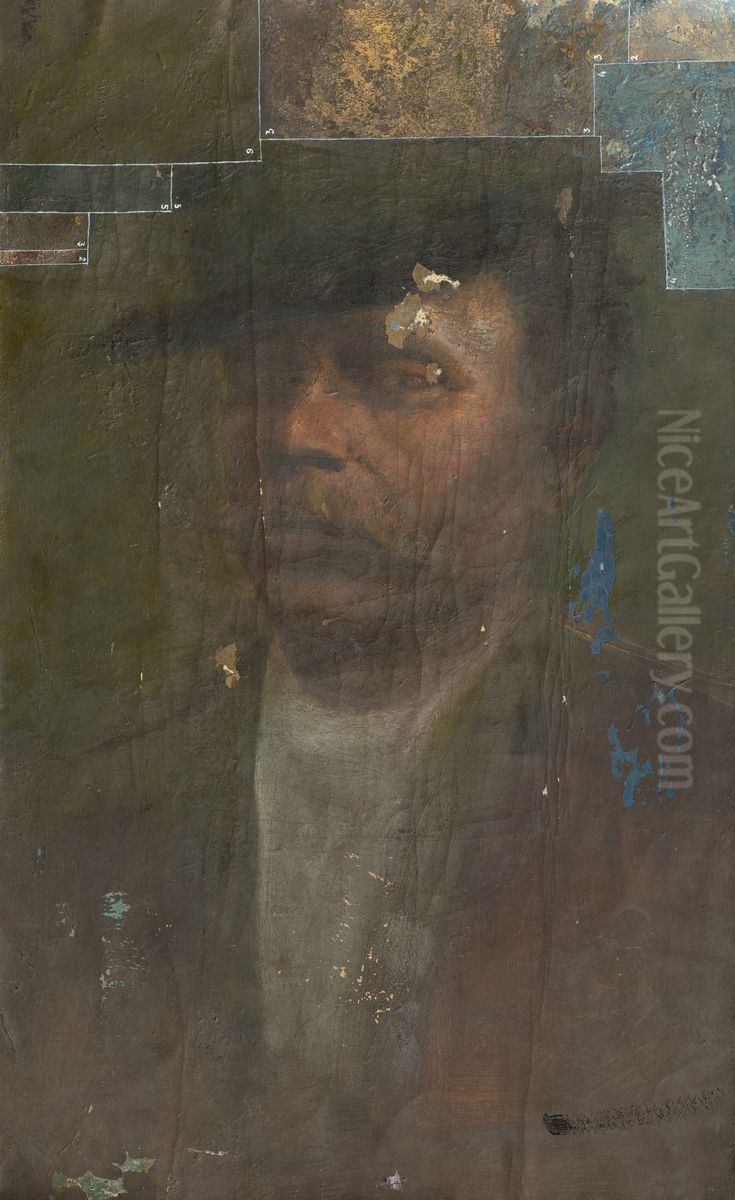 Studia gazdu v klobuku Oil Painting by Laszlo Mednyanszky