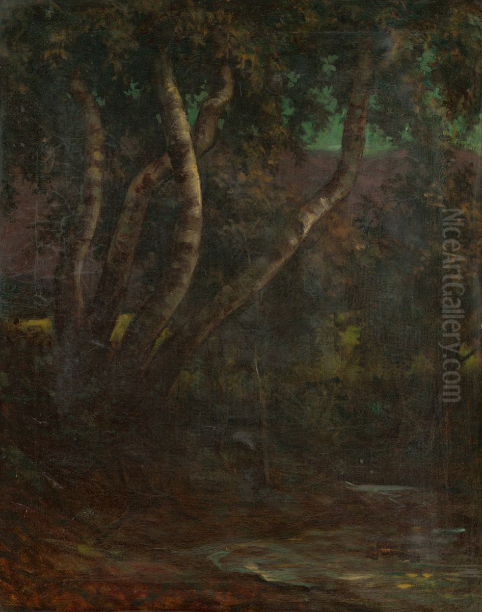 Les Oil Painting by Milan Thomka Mitrovsky