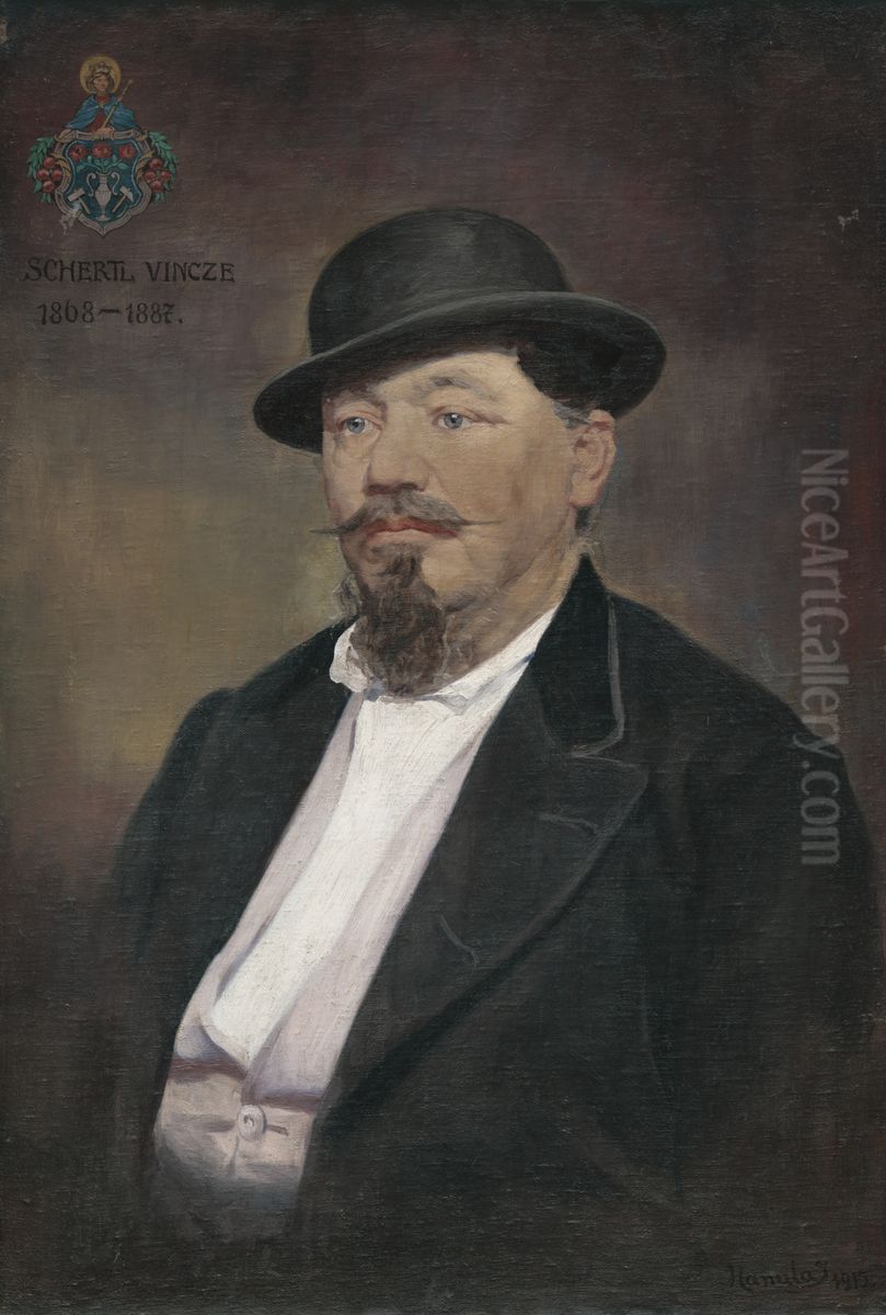 Schertl Vincze Oil Painting by Jozef Hanula